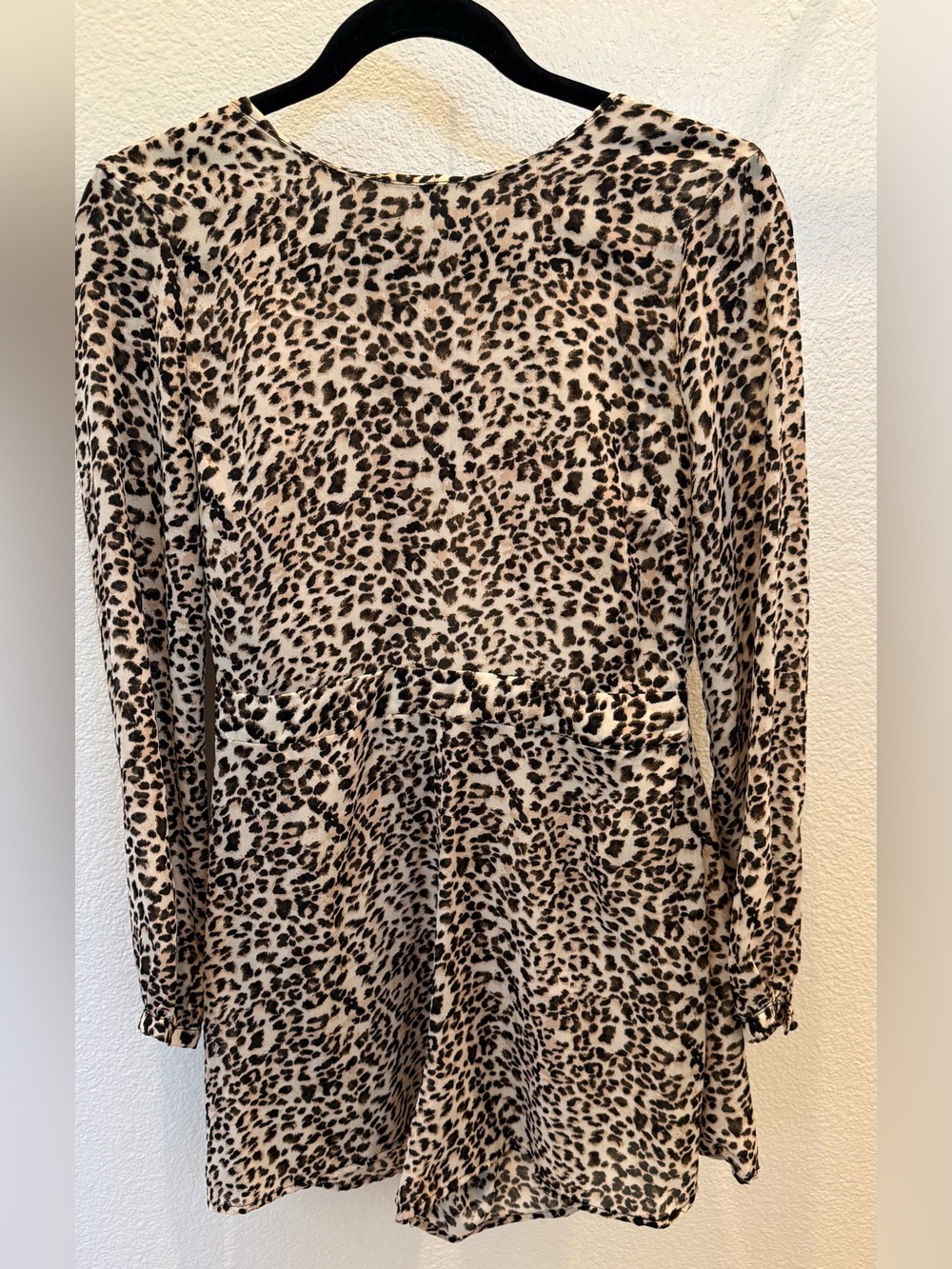 Leith Long Sleeve Leopard Romper